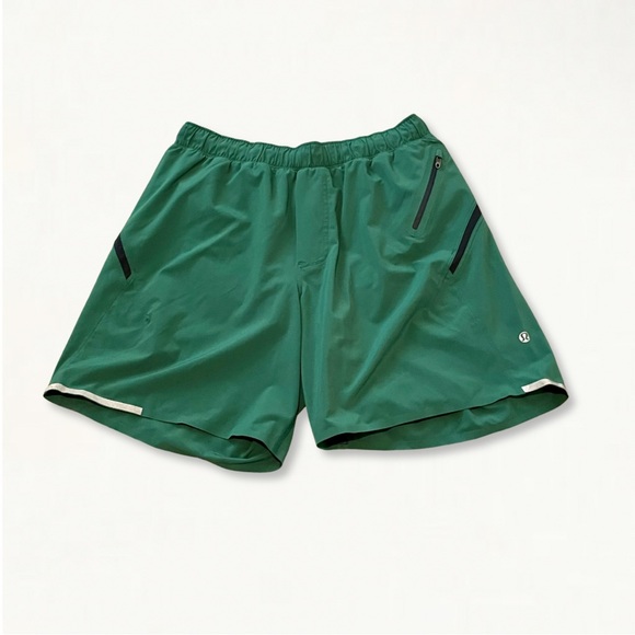 Lululemon Surge Short 6" Teal Lagoon Green Men’s Running Shorts Size M - Picture 5 of 14